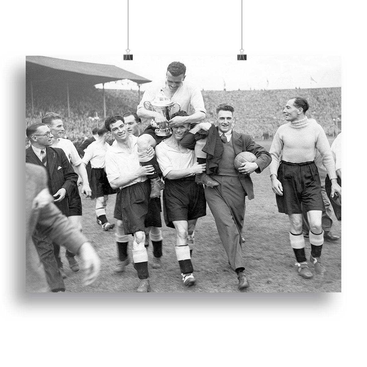1946 FA Cup final at Wembley Charlton Athletic v Derby County Canvas Print or Poster