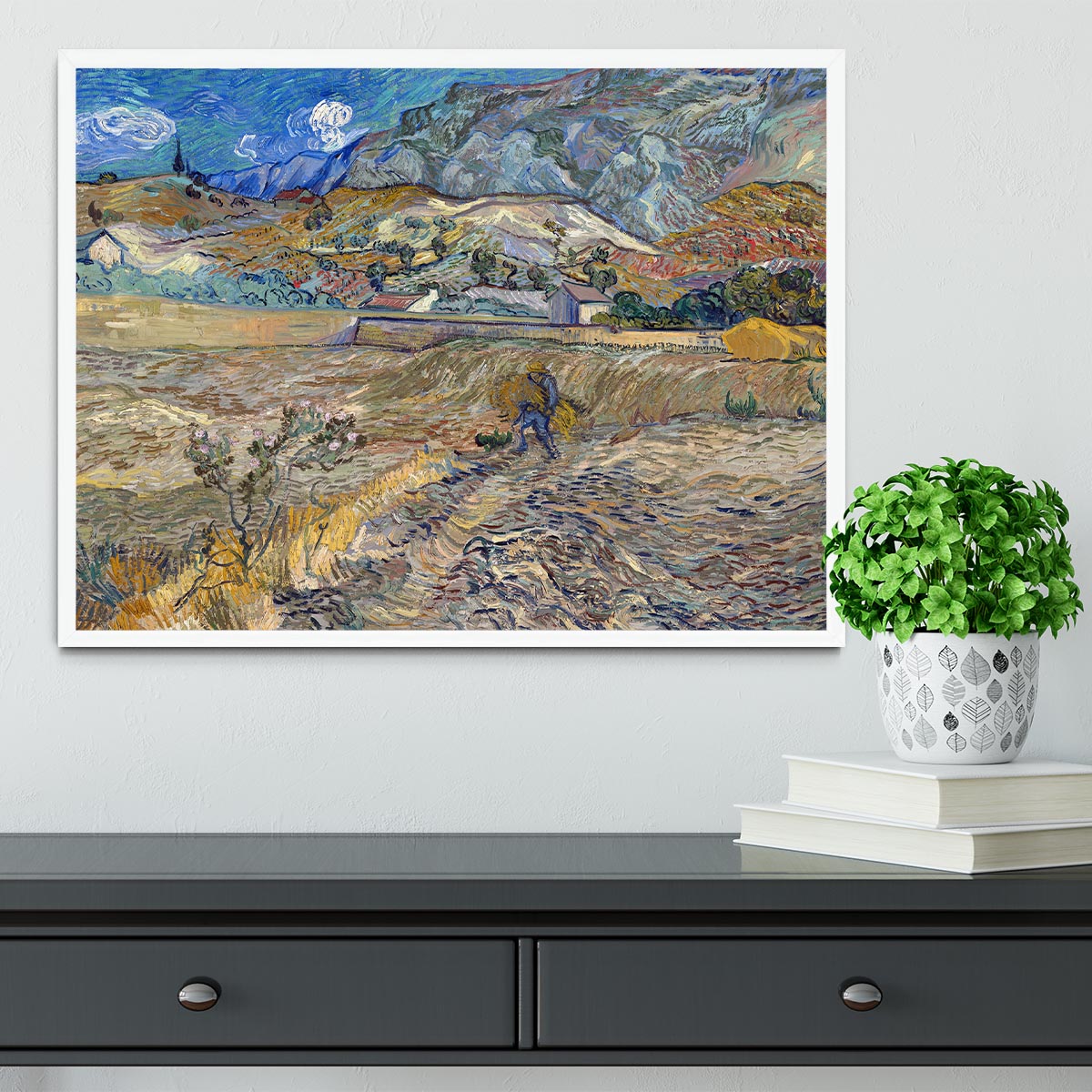 Enclosed Field with Peasant Framed Print