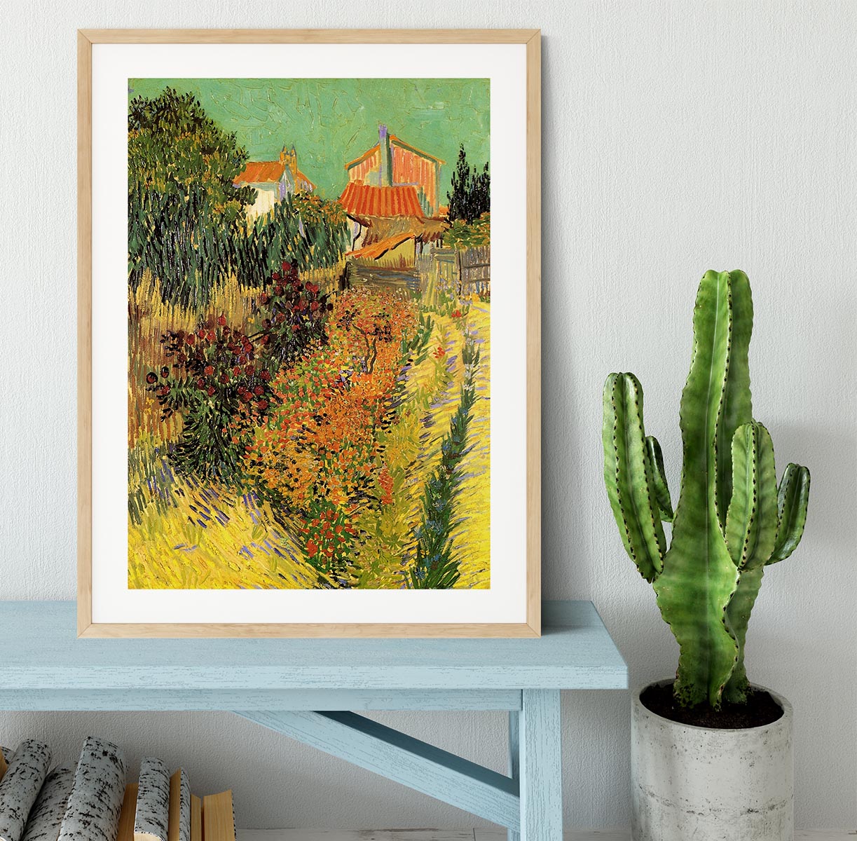 Garden Behind a House by Van Gogh Framed Print