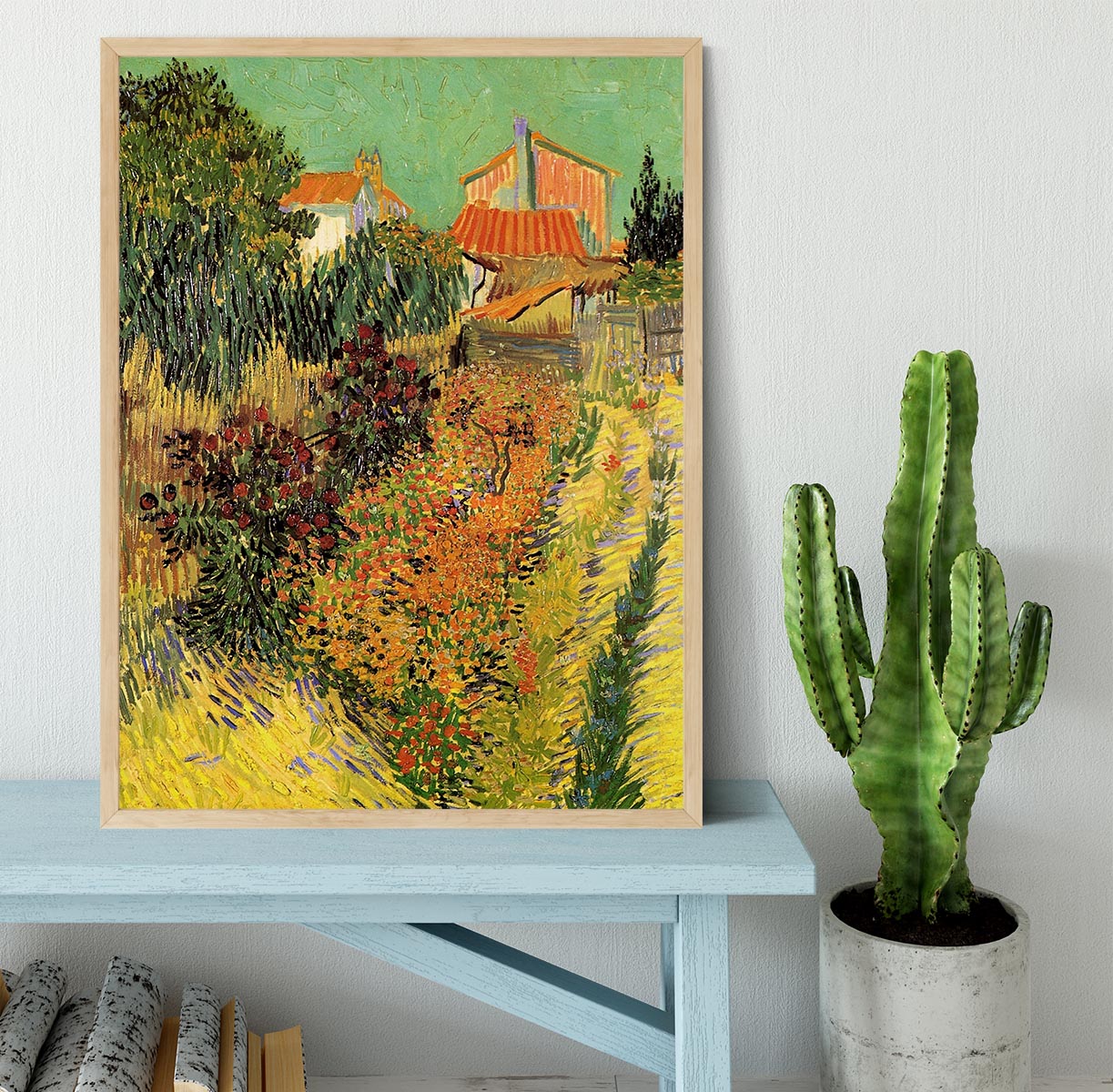 Garden Behind a House by Van Gogh Framed Print