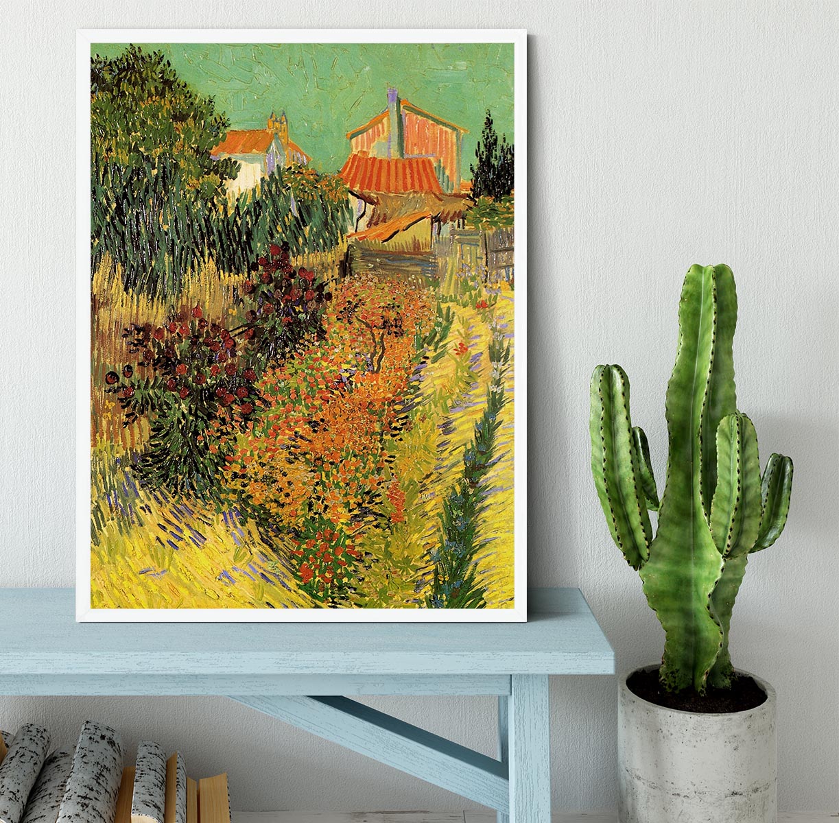 Garden Behind a House by Van Gogh Framed Print
