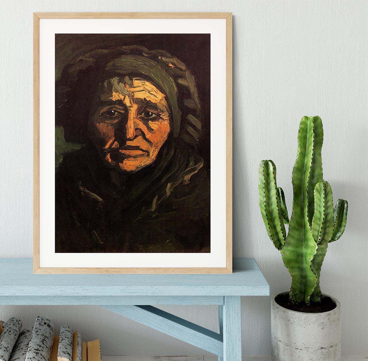 Head of a Peasant Woman with Greenish Lace Cap by Van Gogh Framed Print