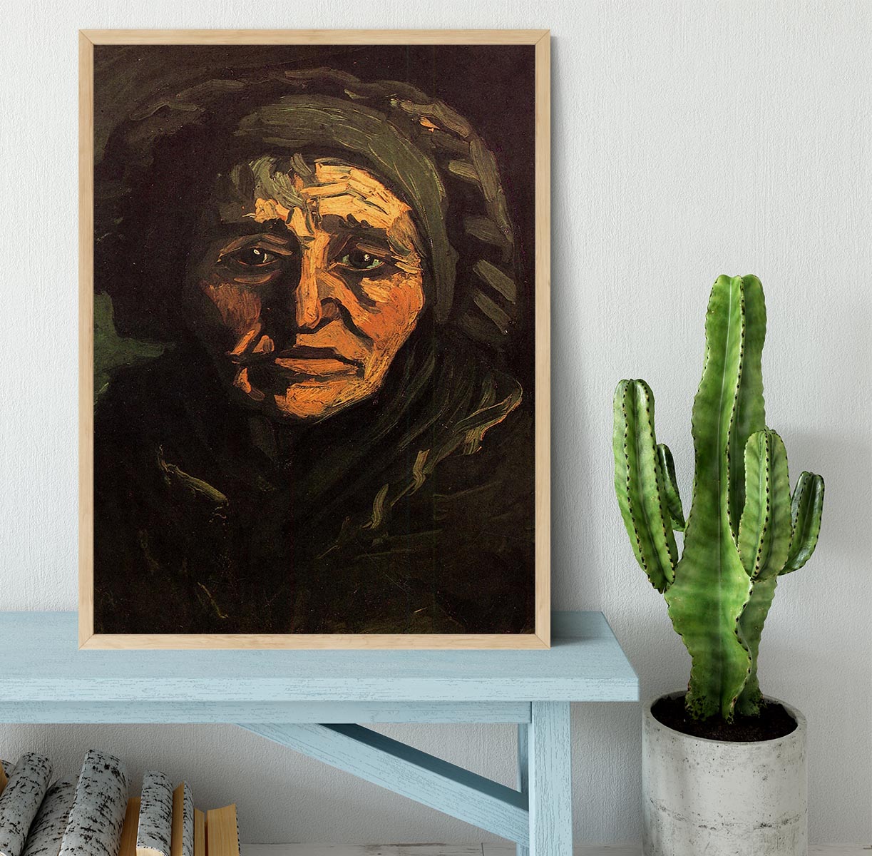 Head of a Peasant Woman with Greenish Lace Cap by Van Gogh Framed Print