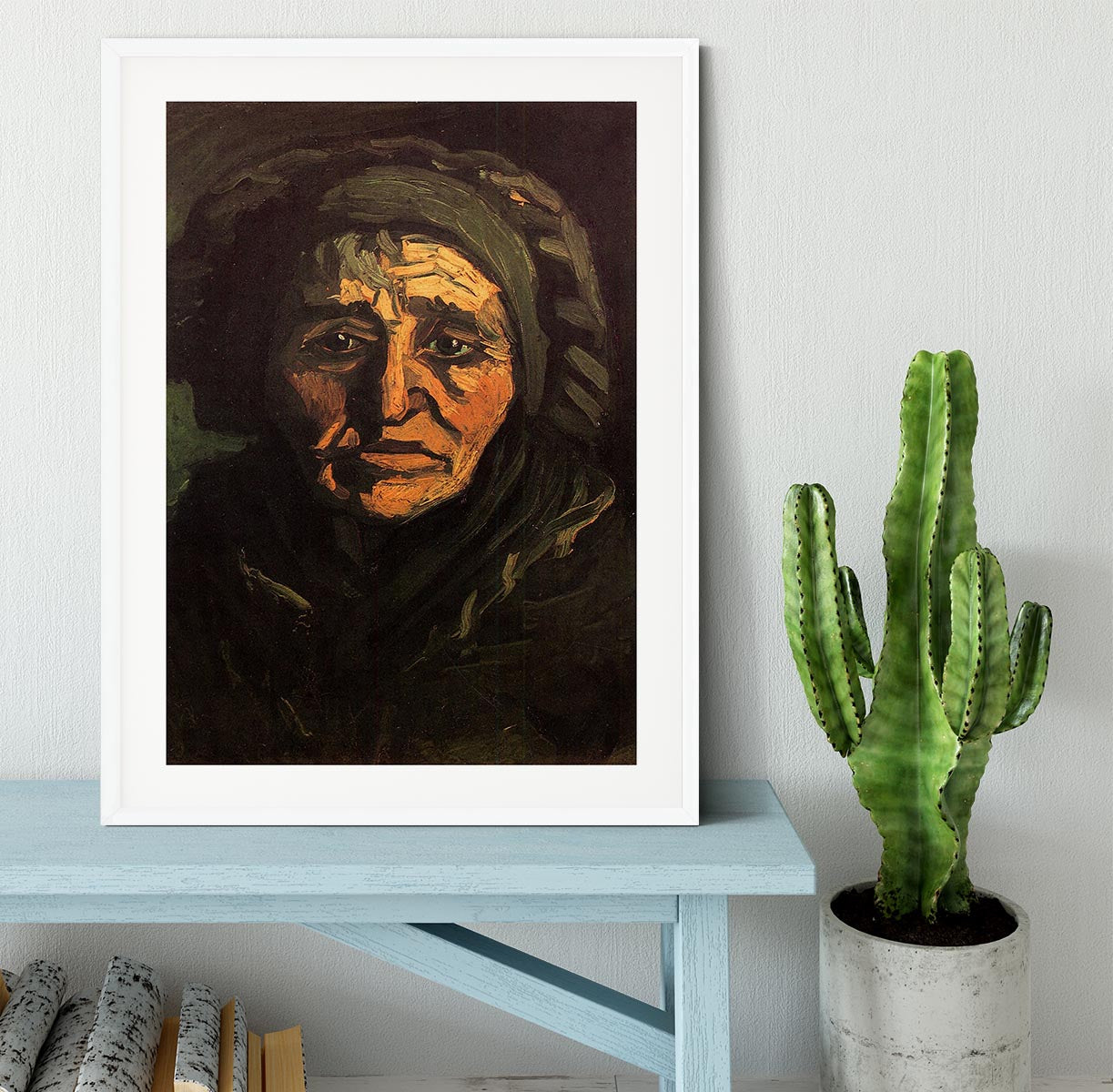 Head of a Peasant Woman with Greenish Lace Cap by Van Gogh Framed Print