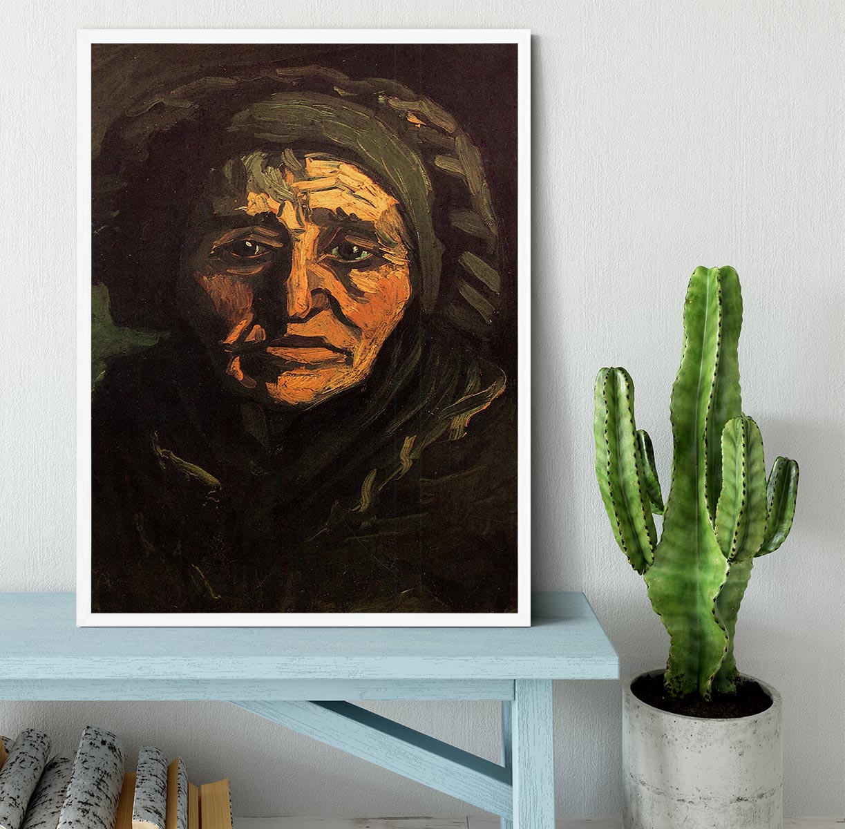 Head of a Peasant Woman with Greenish Lace Cap by Van Gogh Framed Print