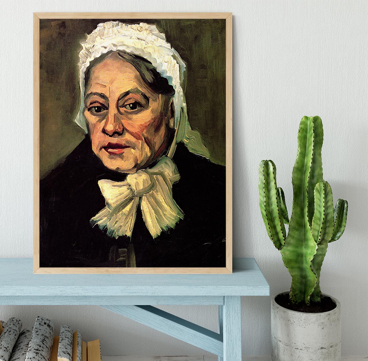 Head of an Old Woman with White Cap The Midwife by Van Gogh Framed Print
