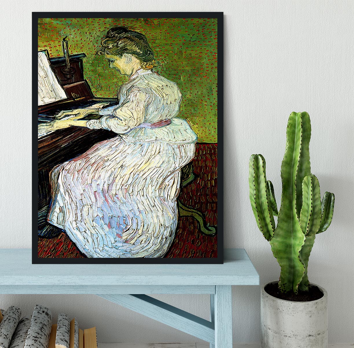 Marguerite Gachet at the Piano by Van Gogh Framed Print