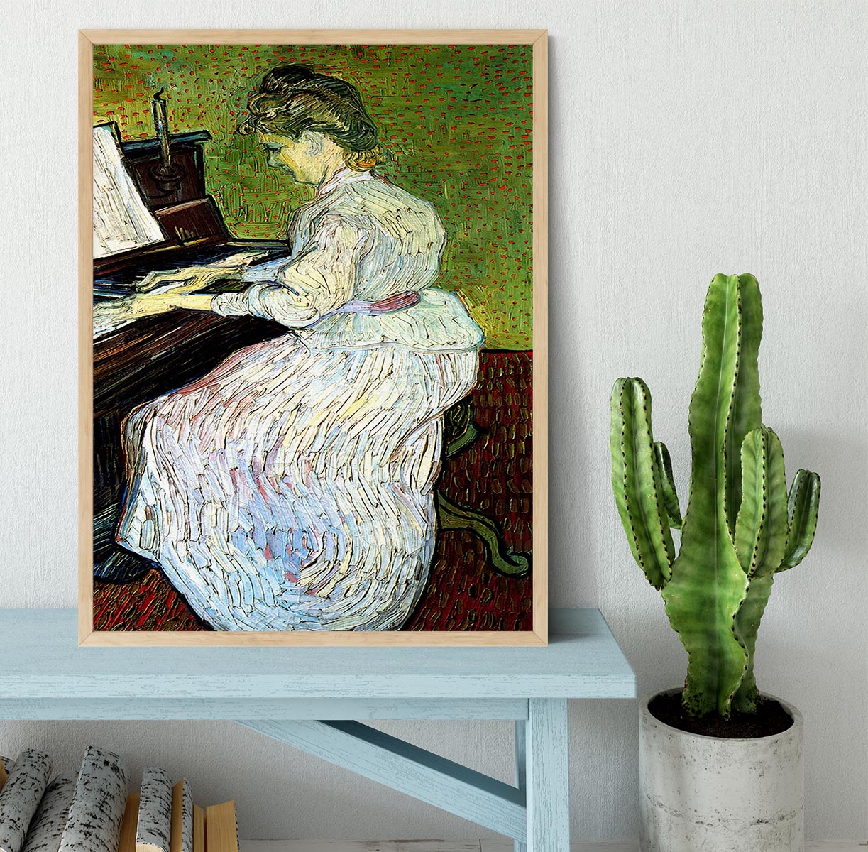 Marguerite Gachet at the Piano by Van Gogh Framed Print