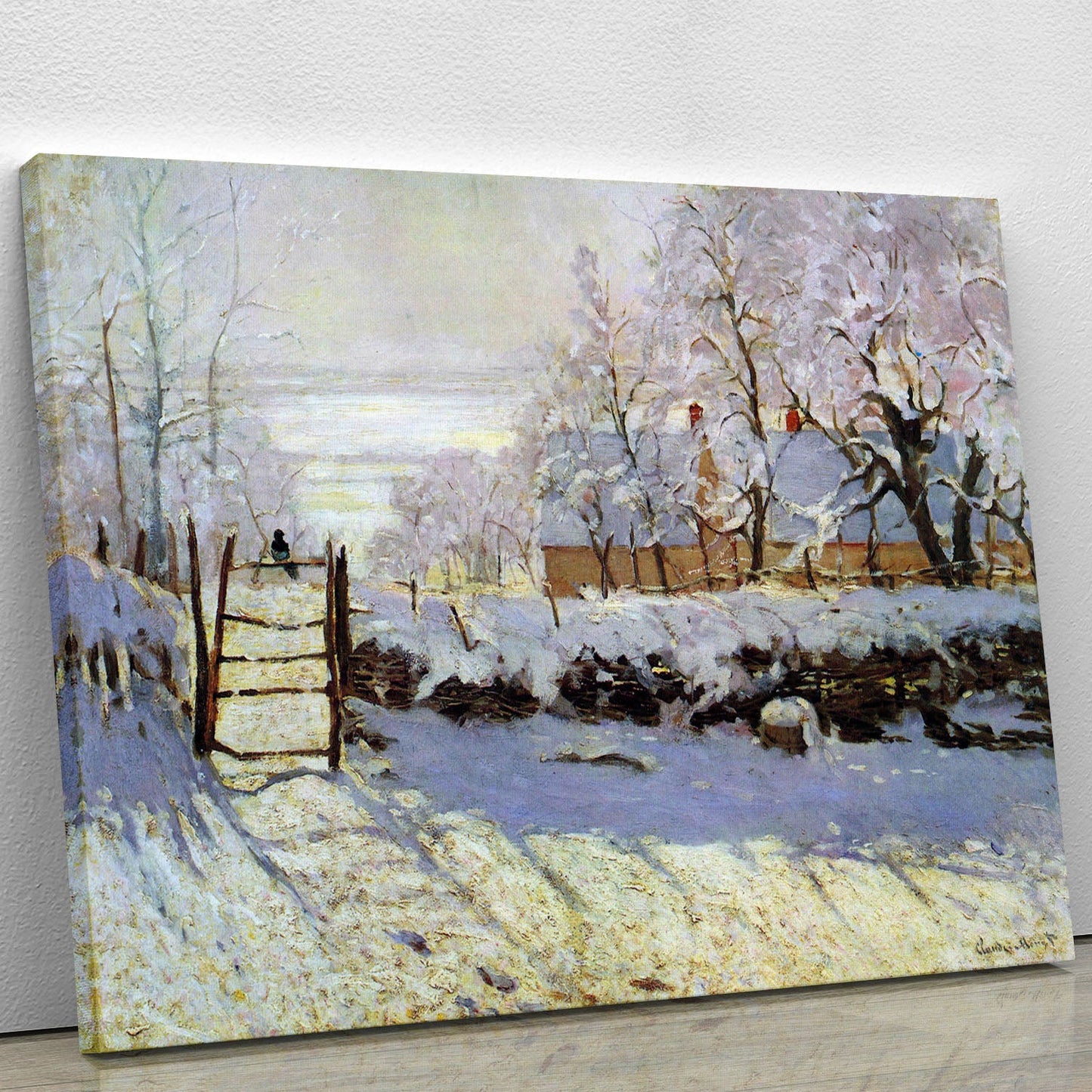 The Magpie by Monet Canvas Print or Poster