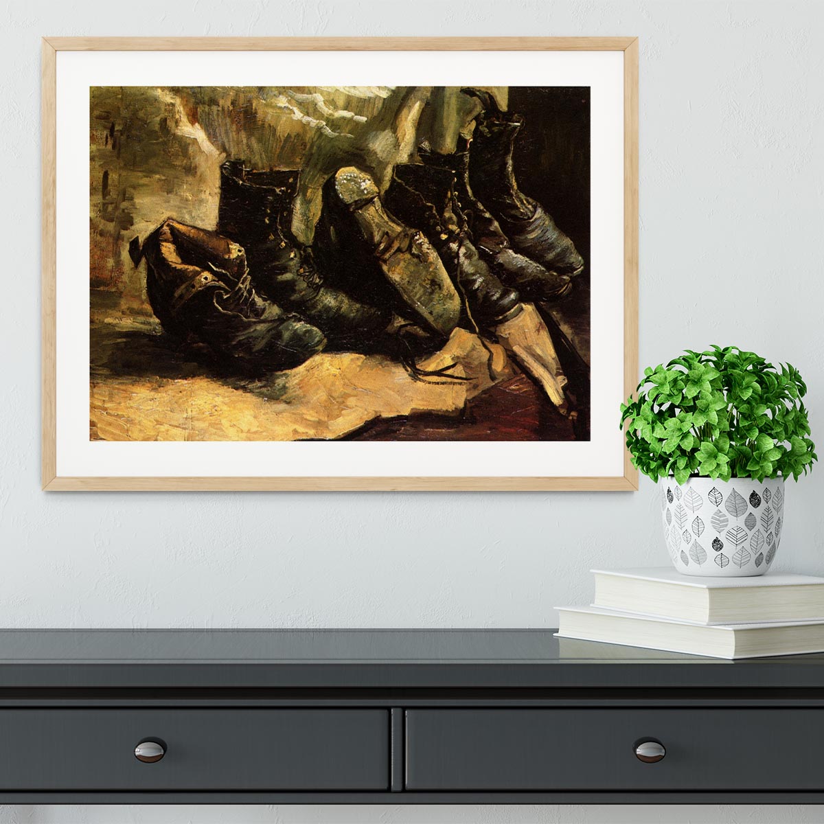 Three Pairs of Shoes by Van Gogh Framed Print