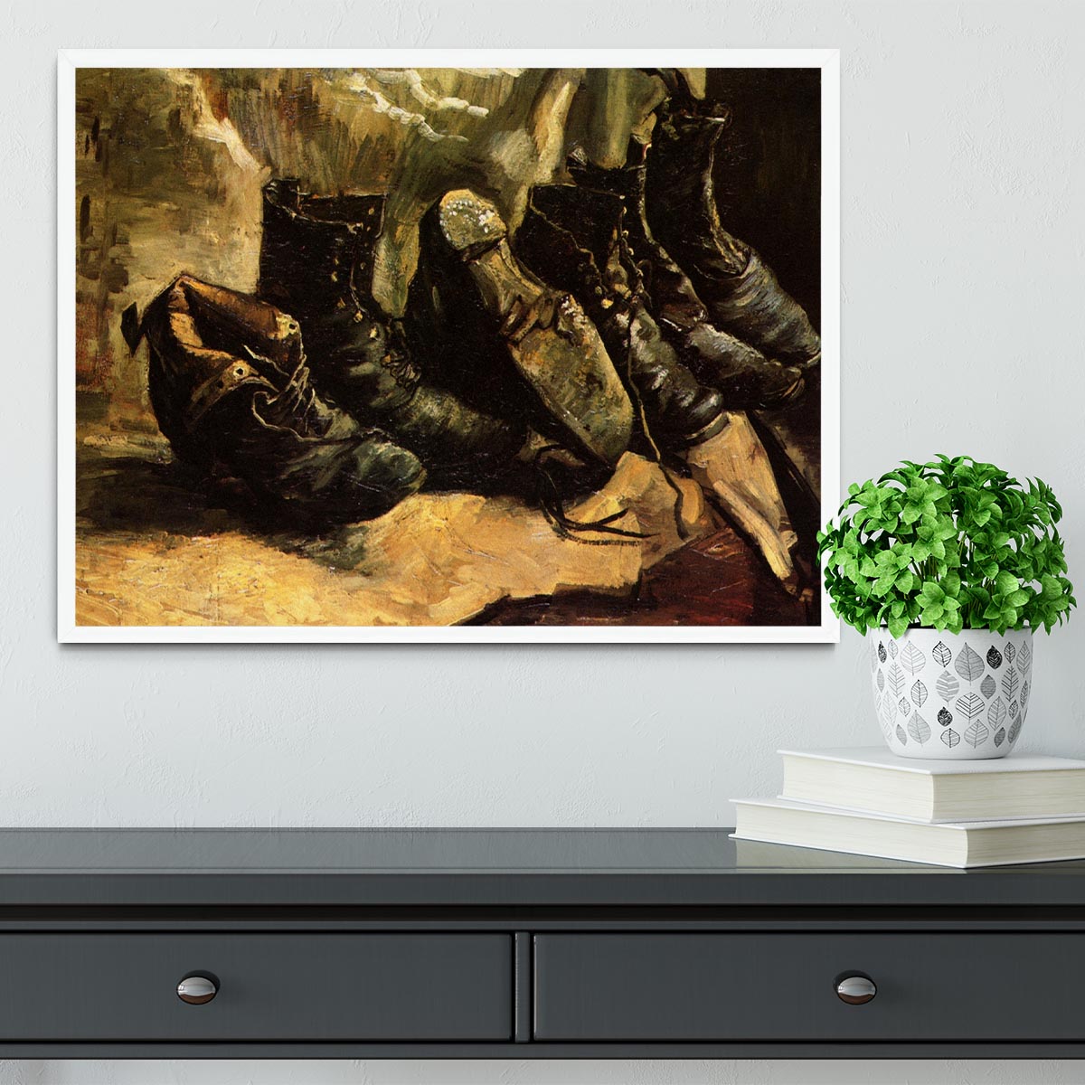 Three Pairs of Shoes by Van Gogh Framed Print