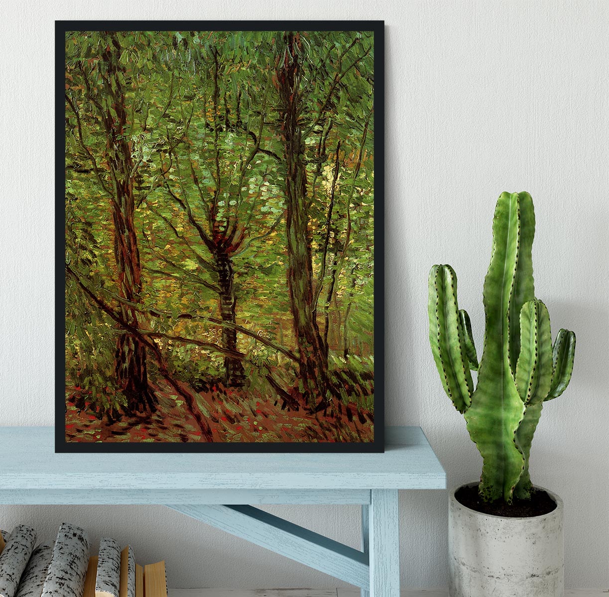 Trees and Undergrowth by Van Gogh Framed Print