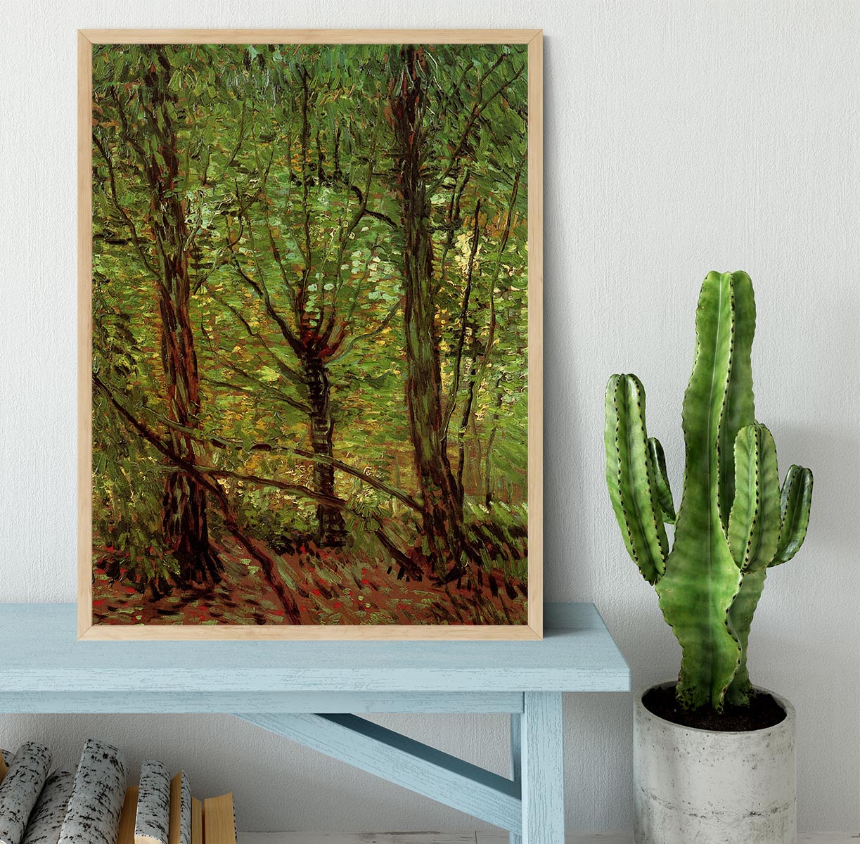 Trees and Undergrowth by Van Gogh Framed Print