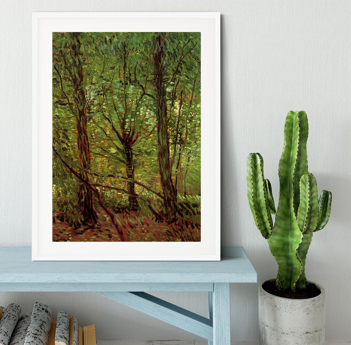 Trees and Undergrowth by Van Gogh Framed Print