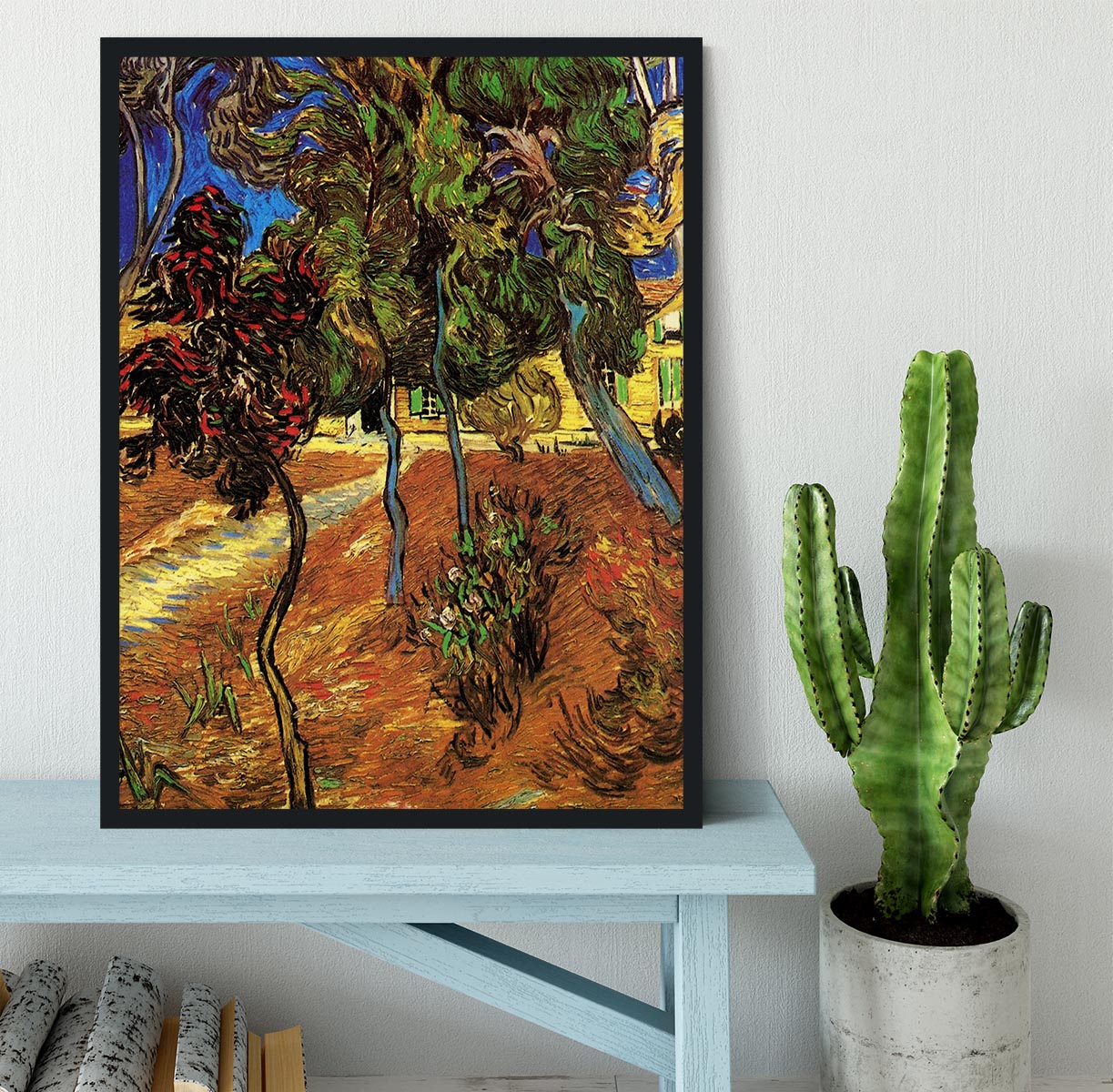 Trees in the Garden of Saint-Paul Hospital 2 by Van Gogh Framed Print
