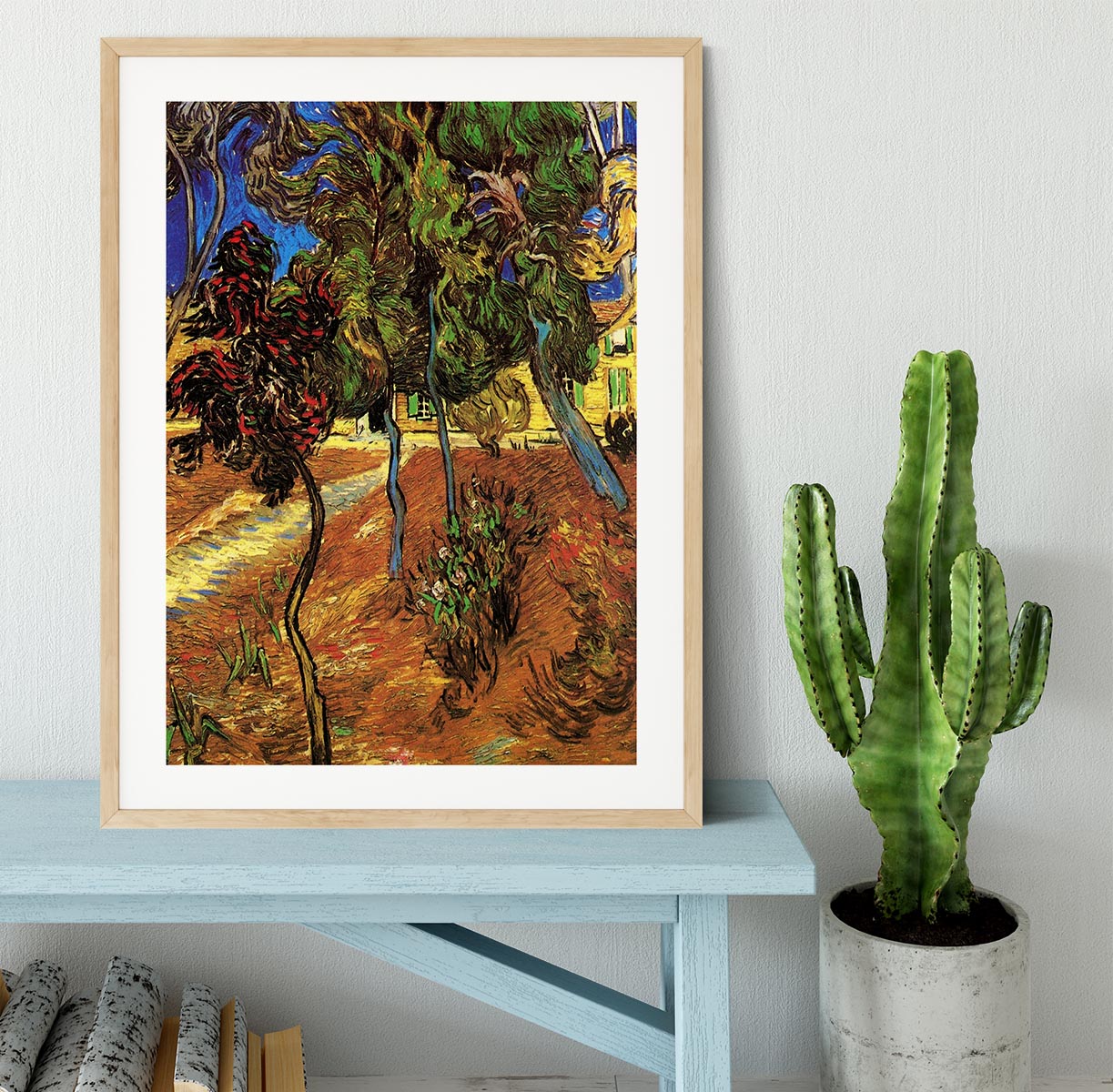 Trees in the Garden of Saint-Paul Hospital 2 by Van Gogh Framed Print