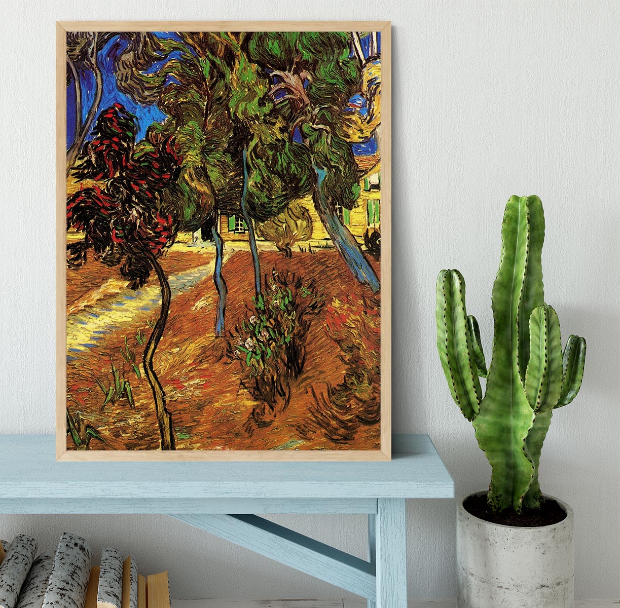 Trees in the Garden of Saint-Paul Hospital 2 by Van Gogh Framed Print