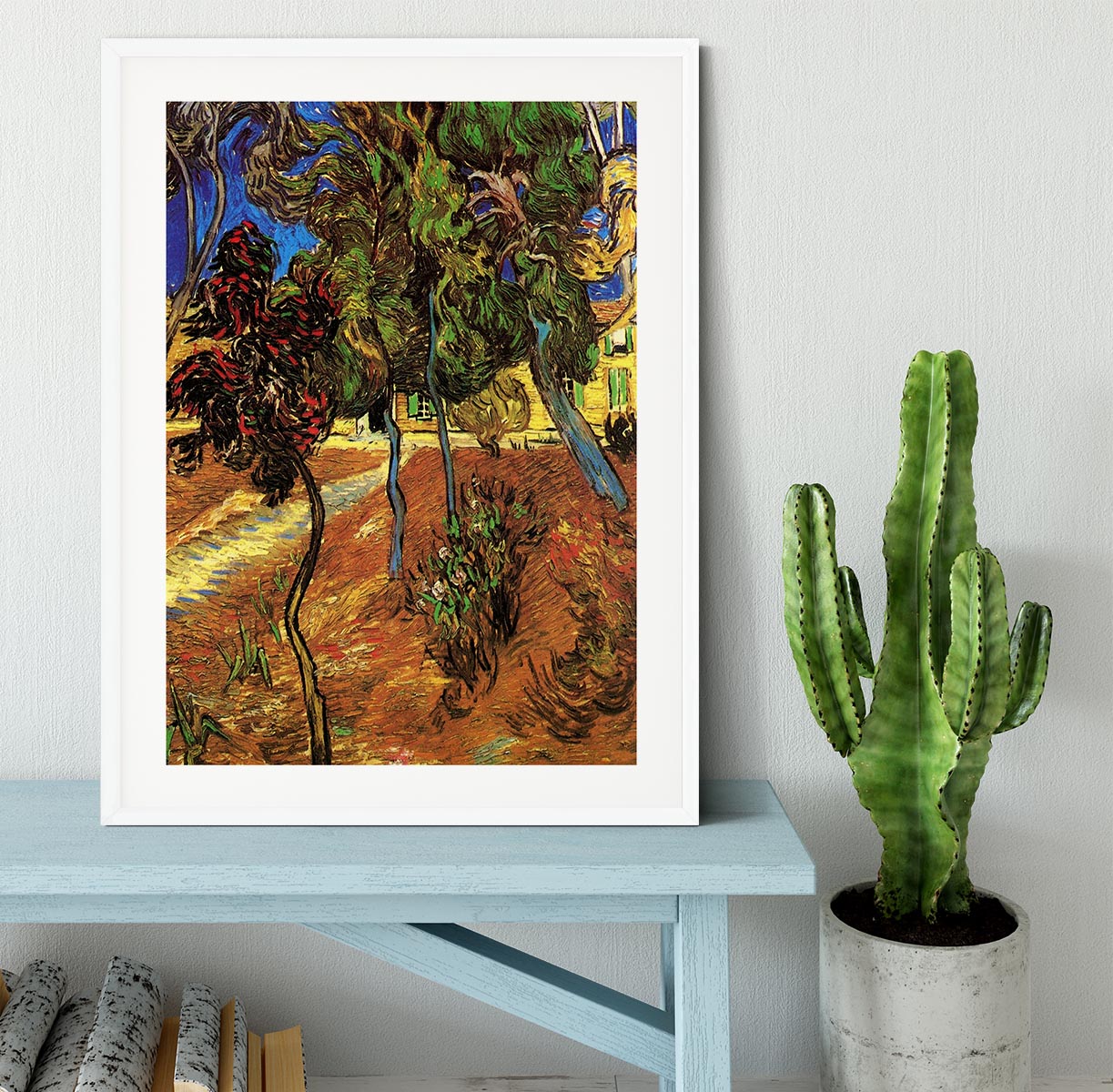 Trees in the Garden of Saint-Paul Hospital 2 by Van Gogh Framed Print