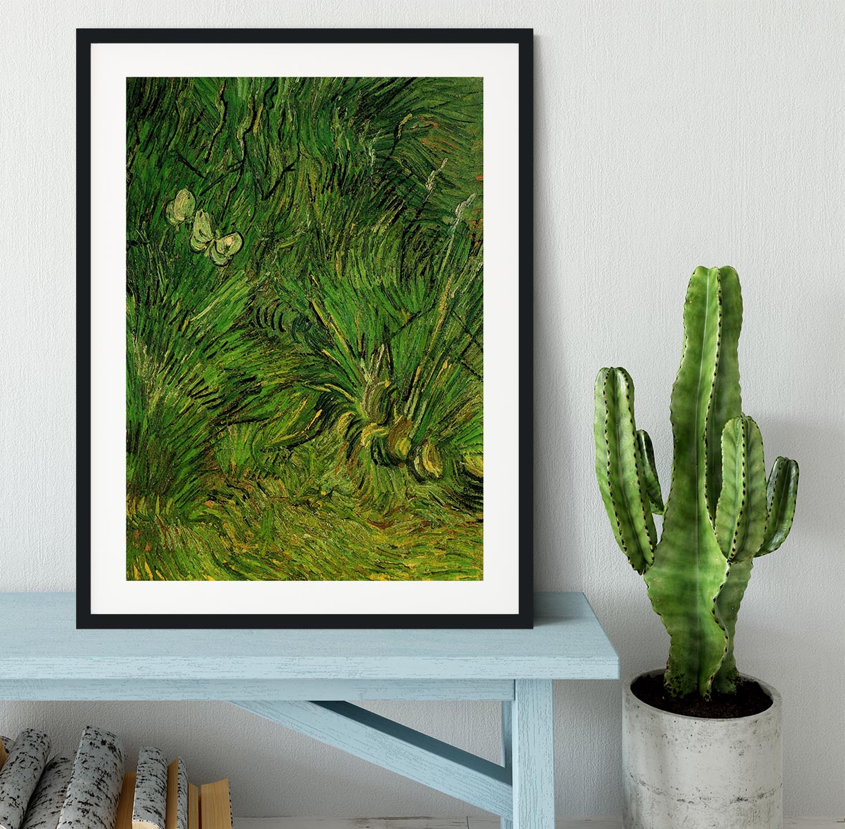 Two White Butterflies by Van Gogh Framed Print