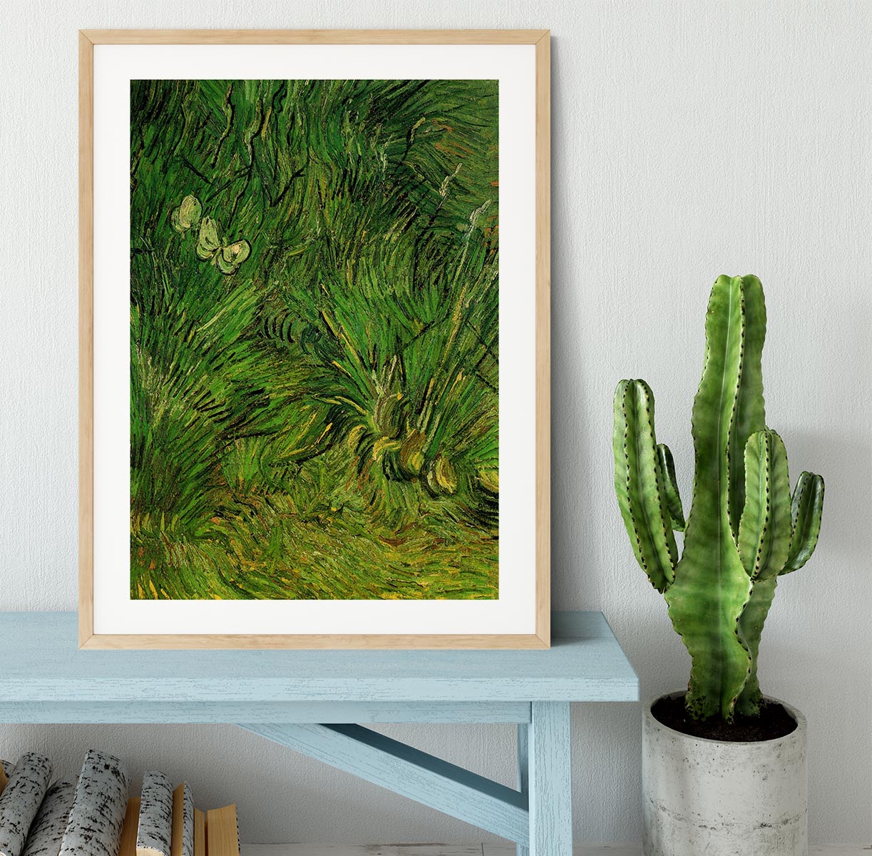 Two White Butterflies by Van Gogh Framed Print