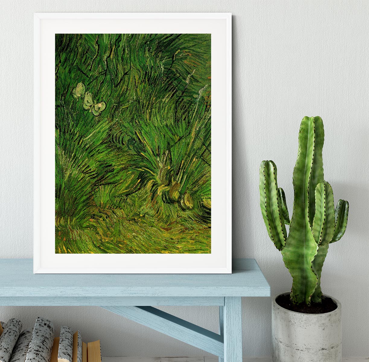 Two White Butterflies by Van Gogh Framed Print
