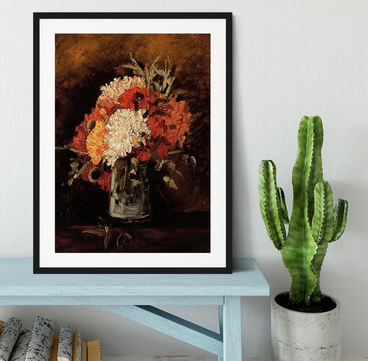 Vase with Carnations by Van Gogh Framed Print