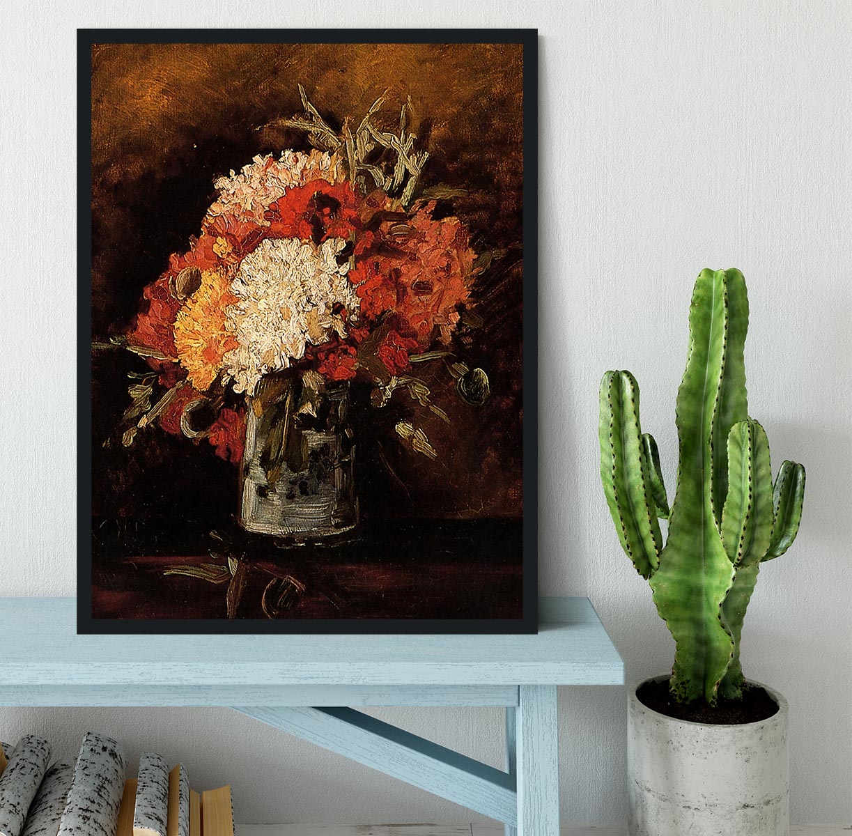 Vase with Carnations by Van Gogh Framed Print