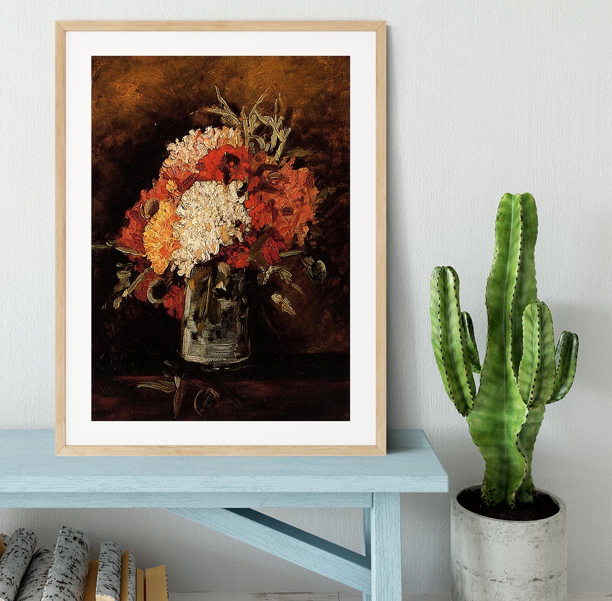 Vase with Carnations by Van Gogh Framed Print