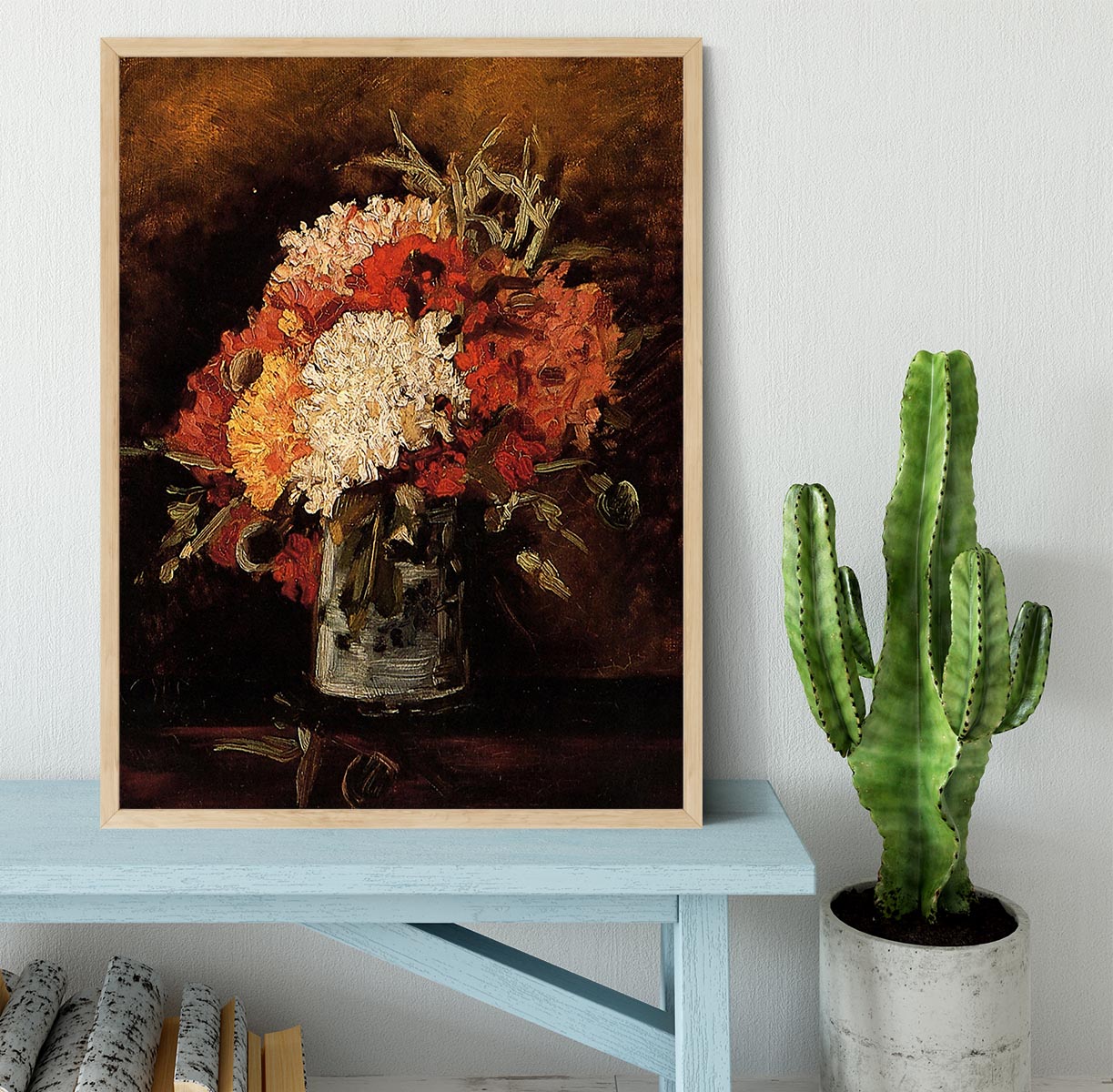 Vase with Carnations by Van Gogh Framed Print