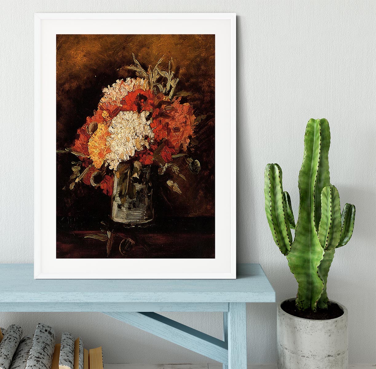 Vase with Carnations by Van Gogh Framed Print