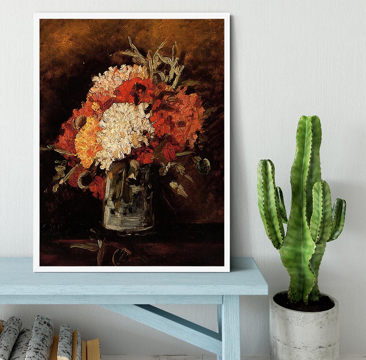 Vase with Carnations by Van Gogh Framed Print