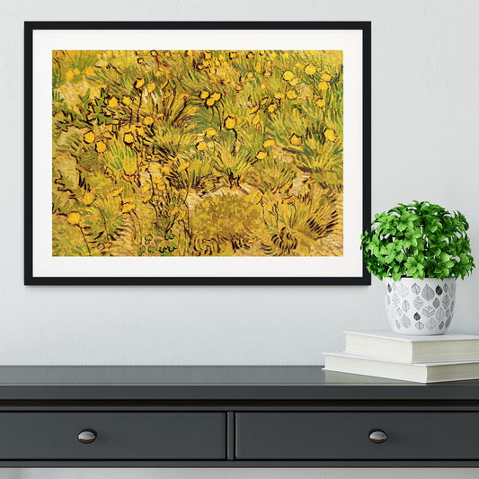 A Field of Yellow Flowers by Van Gogh Framed Print