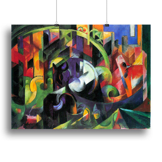 Abstract with cattle by Franz Marc Canvas Print or Poster