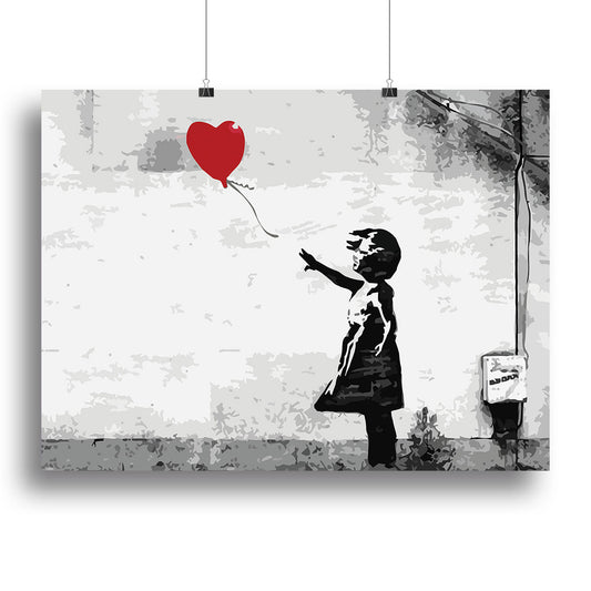 Banksy Balloon Girl Love Heart Canvas Print or Poster