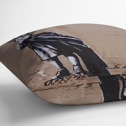 Banksy Empire State Kid Cushion