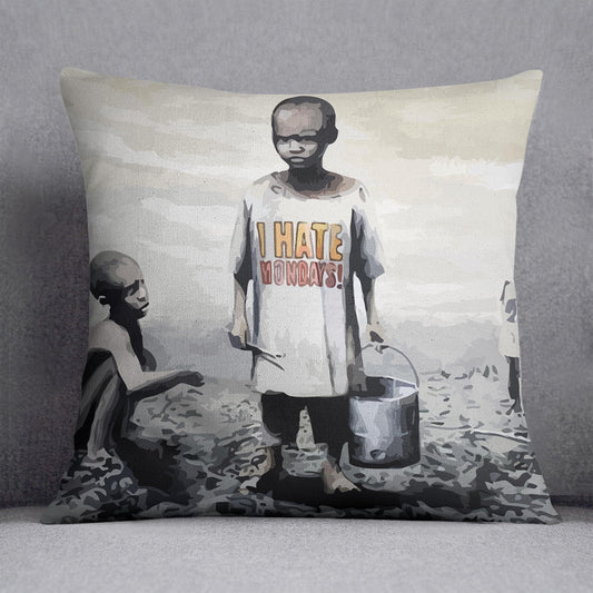 Banksy I Hate Monday Cushion