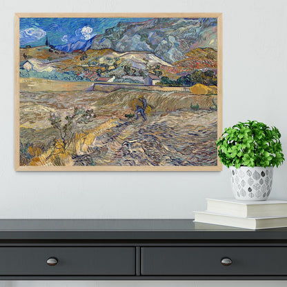 Enclosed Field with Peasant Framed Print