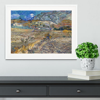 Enclosed Field with Peasant Framed Print