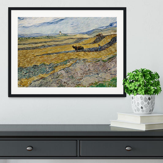 Enclosed Field with Ploughman Framed Print