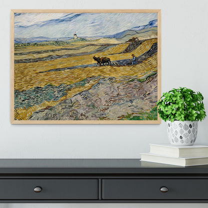 Enclosed Field with Ploughman Framed Print