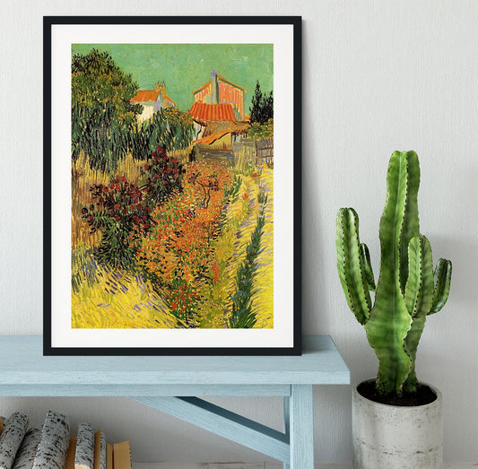 Garden Behind a House by Van Gogh Framed Print