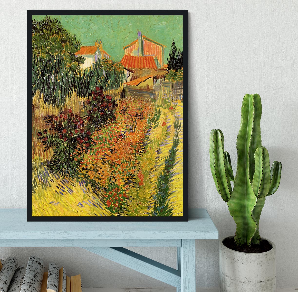 Garden Behind a House by Van Gogh Framed Print