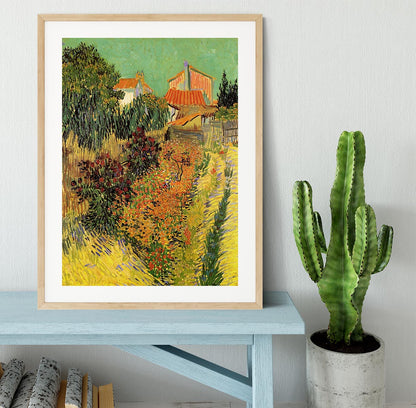 Garden Behind a House by Van Gogh Framed Print