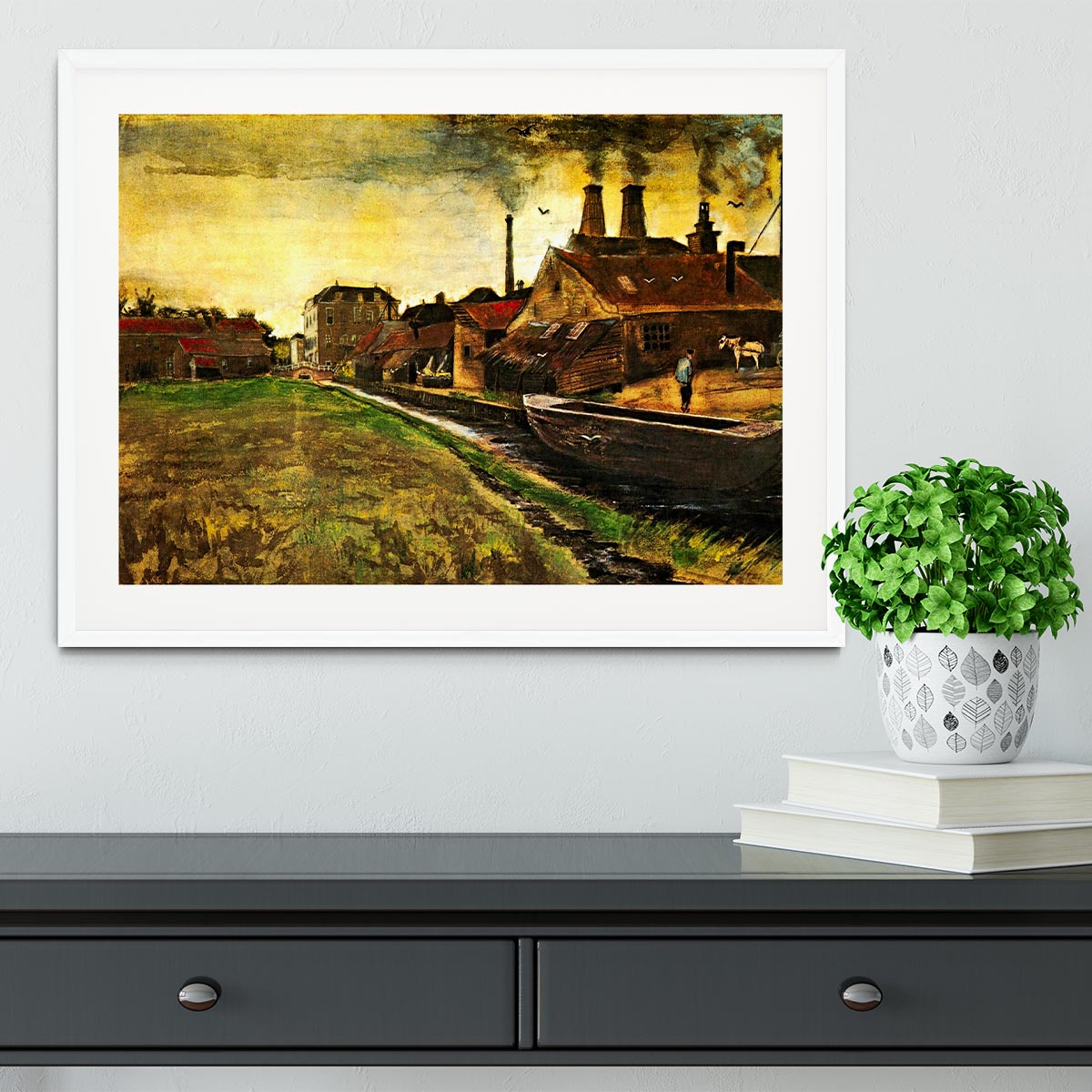 Iron Mill in The Hague by Van Gogh Framed Print