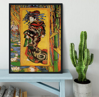 Japonaiserie Oiran after Kesa Eisen by Van Gogh Framed Print