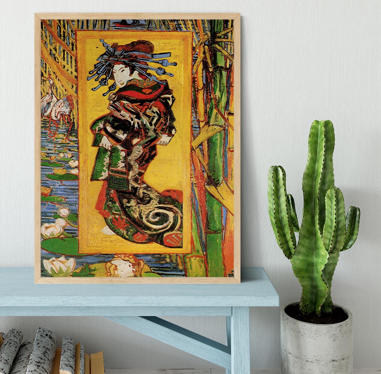 Japonaiserie Oiran after Kesa Eisen by Van Gogh Framed Print