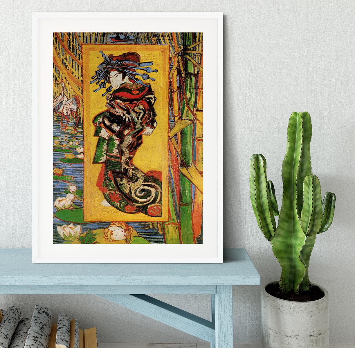 Japonaiserie Oiran after Kesa Eisen by Van Gogh Framed Print