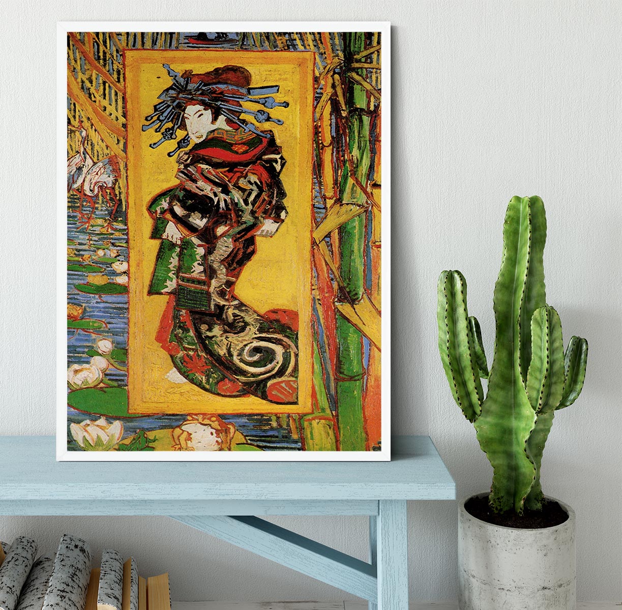 Japonaiserie Oiran after Kesa Eisen by Van Gogh Framed Print