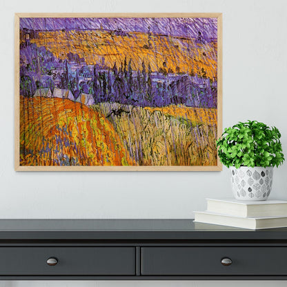Landscape at Auvers in the Rain by Van Gogh Framed Print