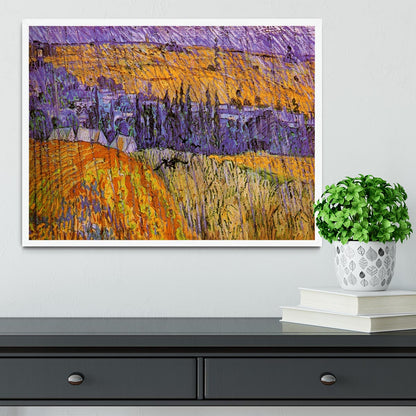 Landscape at Auvers in the Rain by Van Gogh Framed Print